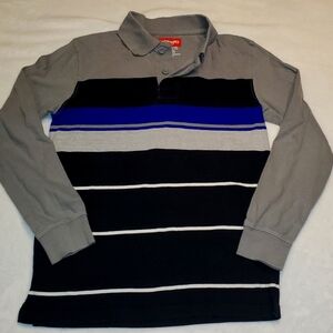 Wrangler Boy's Size Large 10/12 Long Sleeve Knit Collared Shirt